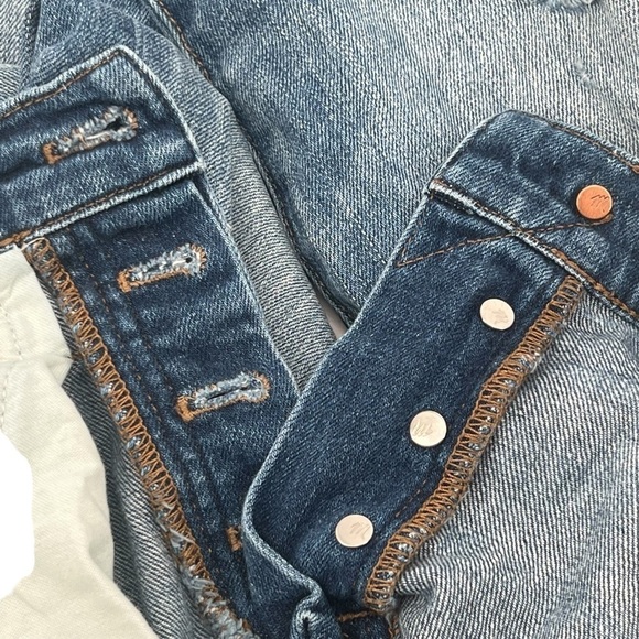 Madewell Cruiser Straight Leg Button Fly Distressed Jeans Size 26 Women's - Picture 7 of 8